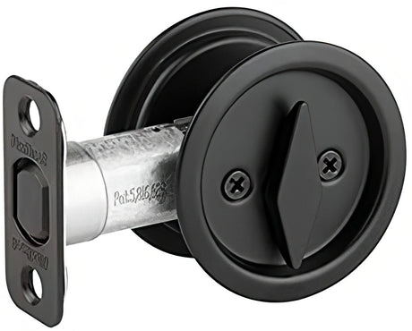 Kwikset 335-514 iron black privacy pocket door lock