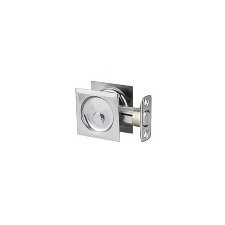 Kwikset 335SQT-26D privacy pocket door lock in satin chrome, additional view