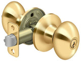 Deltana 3381-003 Egg Keyed Entry Door Knob Lifetime Polished Brass