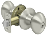 Deltana 3381-15 Egg Keyed Entry Door Knob Satin Nickel