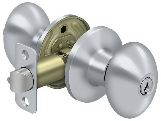 Deltana 3381-26D Egg Keyed Entry Door Knob Brushed Chrome