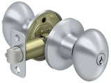 Deltana 3381-26D Egg Keyed Entry Door Knob Brushed Chrome