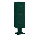 Salsbury Industries 3415S-3PGRN green pedestal mailbox