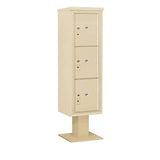 Salsbury Industries 3415S-3PSAN sandstone pedestal mailbox