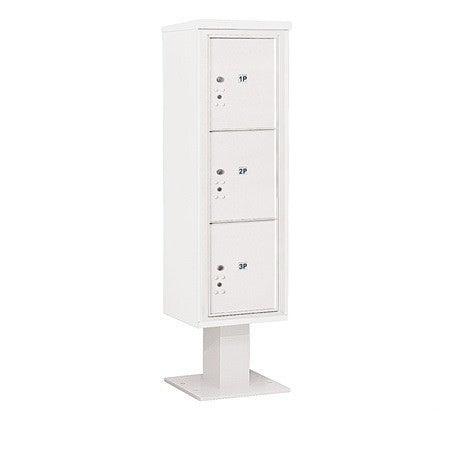 Salsbury Industries 3415S-3PWHT white pedestal mailbox