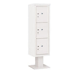 Salsbury Industries 3415S-3PWHT white pedestal mailbox