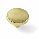 Laurey 34537 345 1-1/4" Zinc Tech Cabinet Knob Polished Brass
