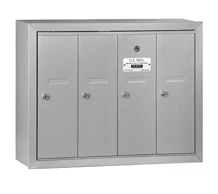 Salsbury Industries 3504SSU vertical mailbox usps access in satin stainless, additional view