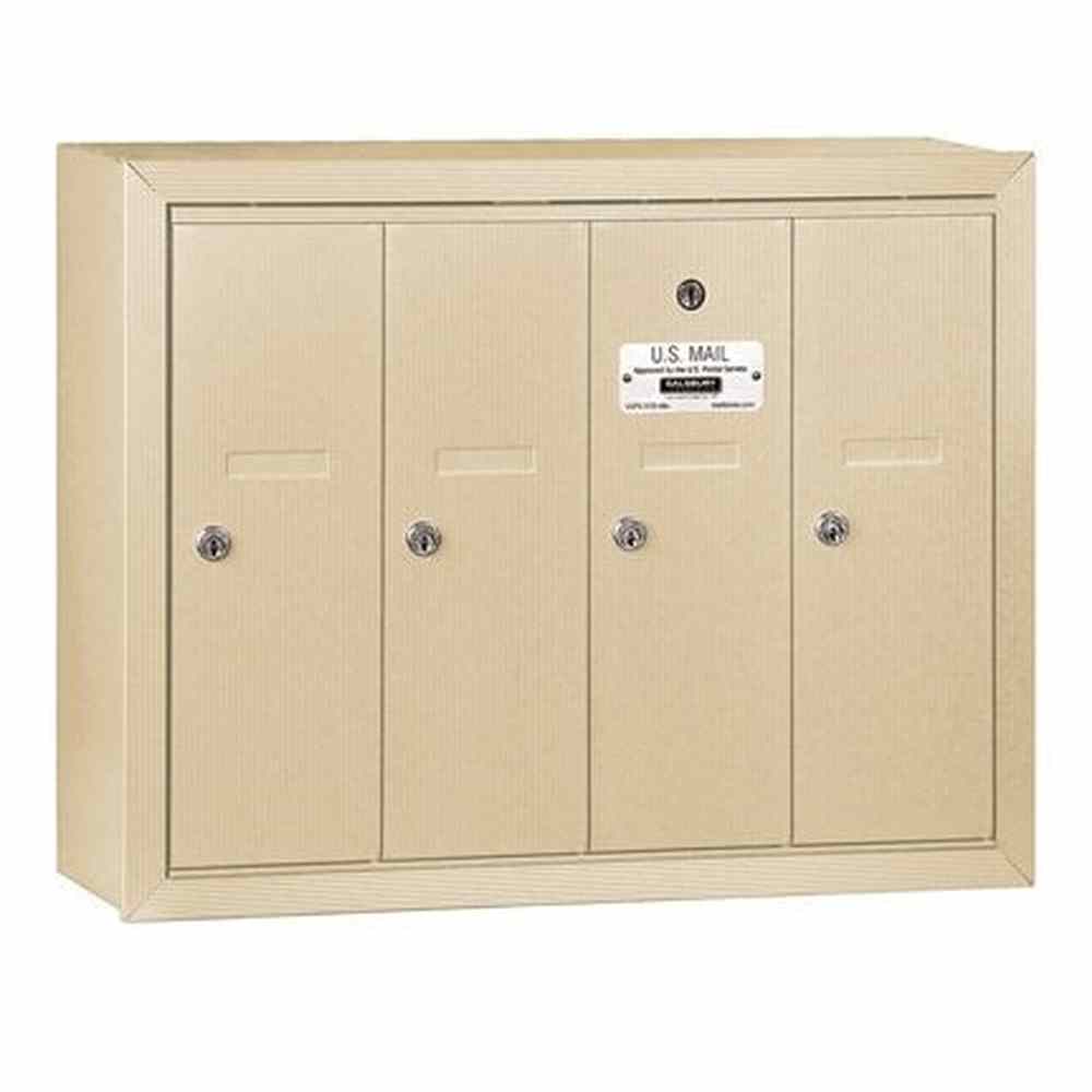Salsbury Industries 3504SSU sandstone vertical mailbox usps access