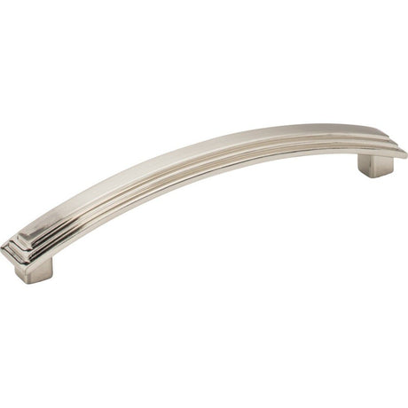 Elements 351-128SN-128 Calloway 5-11/16" Zinc Squared Stepped Cabinet Pull Satin Nickel