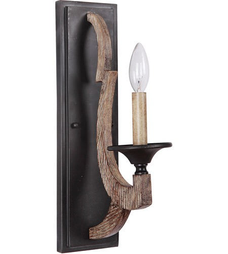 Craftmade 35161-WP Winton 1 Light Wall Sconce in Weathered Pine
