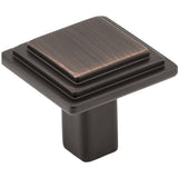 Elements 351DBAC 351 Calloway 1-1/8" Zinc Square Cabinet Knob Brushed Oil Rubbed Bronze