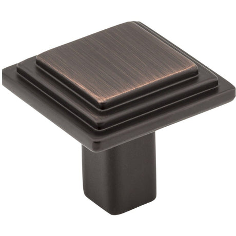 Elements 351 Calloway 1-1/8" Zinc Square Cabinet Knob
