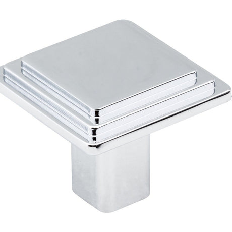 Elements 351L-PC Calloway 1-1/4" Zinc Large Square Cabinet Knob Polished Chrome