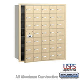 Salsbury Industries 3635SFU sandstone horizontal mailbox usps access