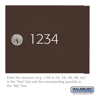 Salsbury Industries 3668GLD custom door engraving in polished brass, additional view
