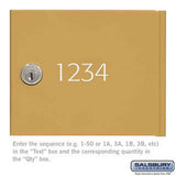 Salsbury Industries 3668GLD gold custom door engraving