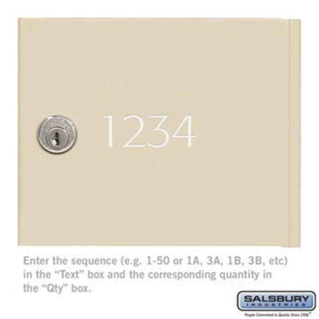 Salsbury Industries 3668SAN sandstone custom door engraving