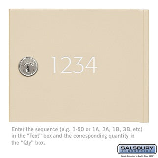 Salsbury Industries 3668SAN custom door engraving, additional view