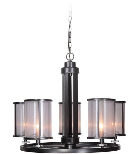 Craftmade 36725-MBK Danbury 5 Light Chandelier in Matte Black