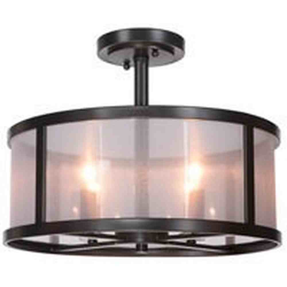 Craftmade 36754-MBK matte black semi flush