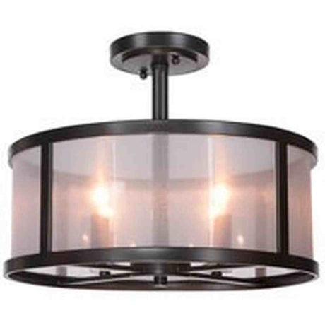 Craftmade 36754-MBK matte black semi flush