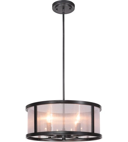 Craftmade 36794-MBK Danbury 4 Light Pendant in Matte Black