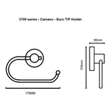 Orca Hardware 3756-CH bright polished chrome toilet paper holder