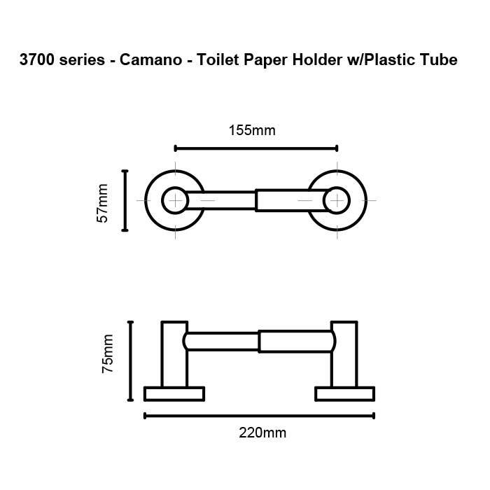 Orca Hardware 3752-CH bright polished chrome toilet paper holder
