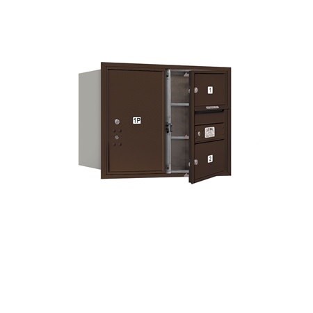 Salsbury Industries 3706D-02ZFU-02-FU 4C Horizontal Mailbox 6 Door High Front Loading USPS Access Bronze