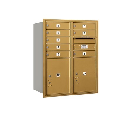 Salsbury Industries 3710D-08GRP gold horizontal mailbox private access