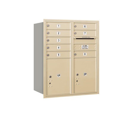 Salsbury Industries 3710D-08SRP sandstone horizontal mailbox private access