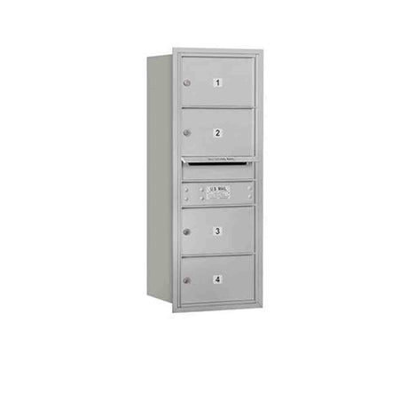 Salsbury Industries 3710S-04ARU aluminum horizontal mailbox usps access