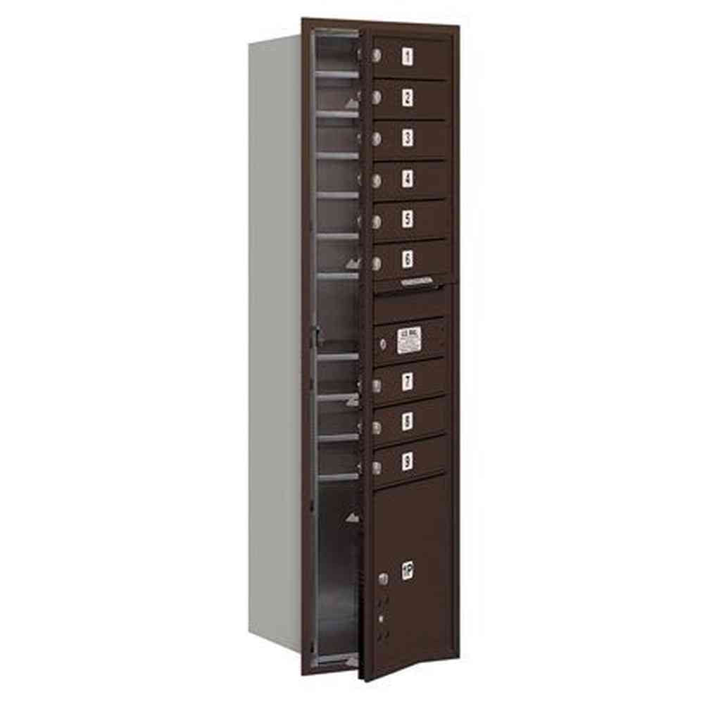 Salsbury Industries 3716S-09ZFU bronze horizontal maximum height mailbox usps access