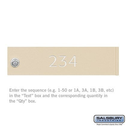Salsbury Industries 3768SAN custom door engraving, additional view