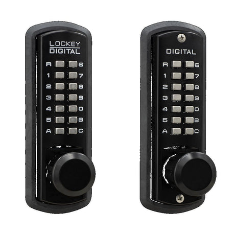 Lockey 3830JBMGDC jet black mechanical pushbutton locksets