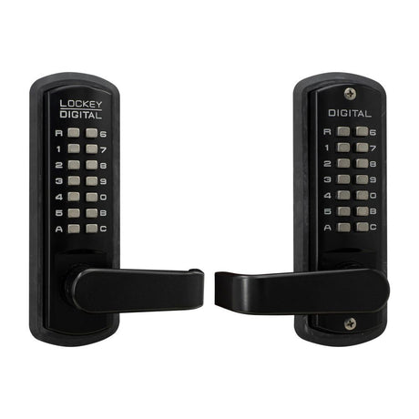 Lockey 3835JBMGDC jet black mechanical pushbutton locksets