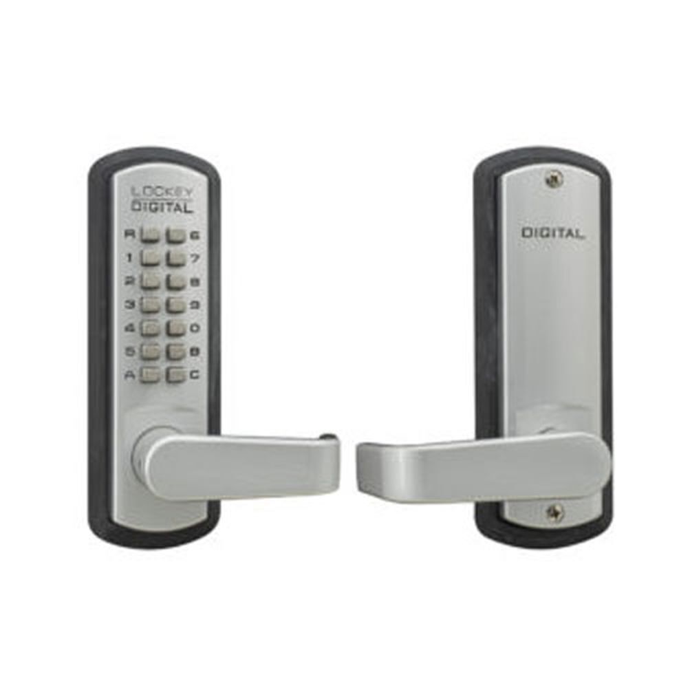 Lockey 3835SCMG satin chrome marine grade mechanical pushbutton locksets