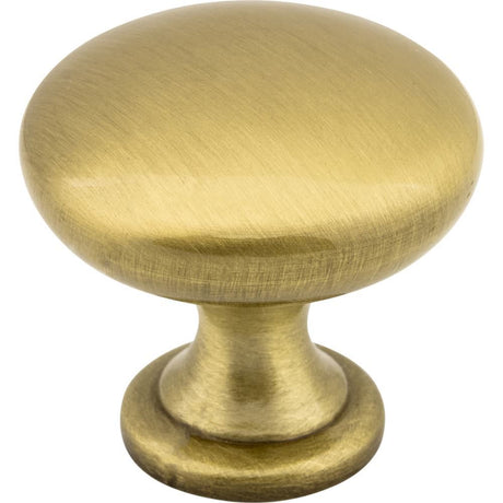 Elements 3910-SB Madison 1-3/16" Satin Brass Zinc Cabinet Knob, front view