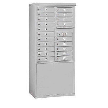 Salsbury Industries 3911D-20AFU aluminum free standing horizontal mailbox