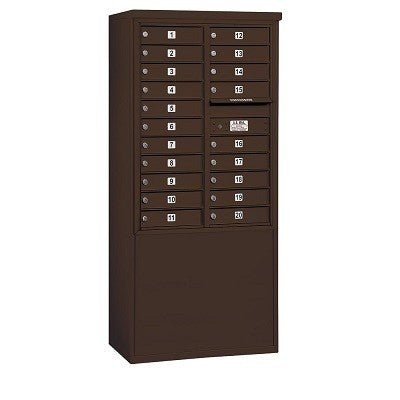 Salsbury Industries 3911D-20ZFU free-standing horizontal mailbox, additional view