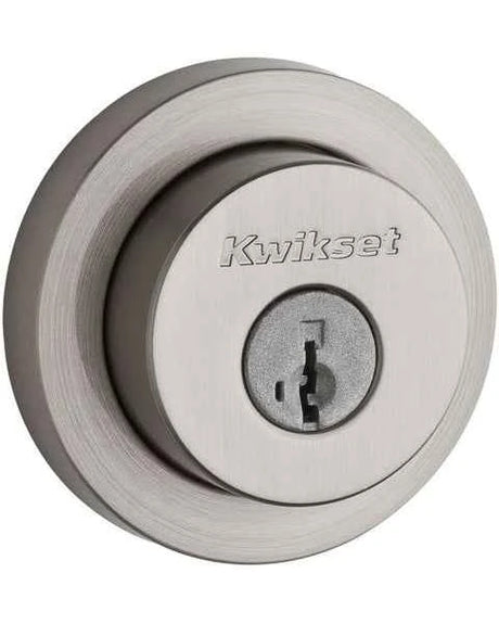 Kwikset 982RDT Single Cylinder Milan Round Rose Deadbolt SmartKey in Satin Nickel
