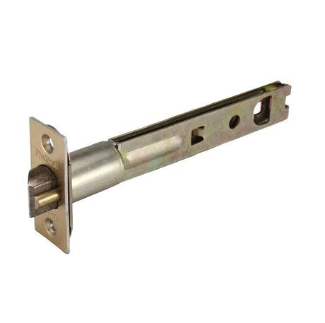 Kwikset 83014-01 Clear Pack 5" Square Deadlatch in Liftime Polished Brass