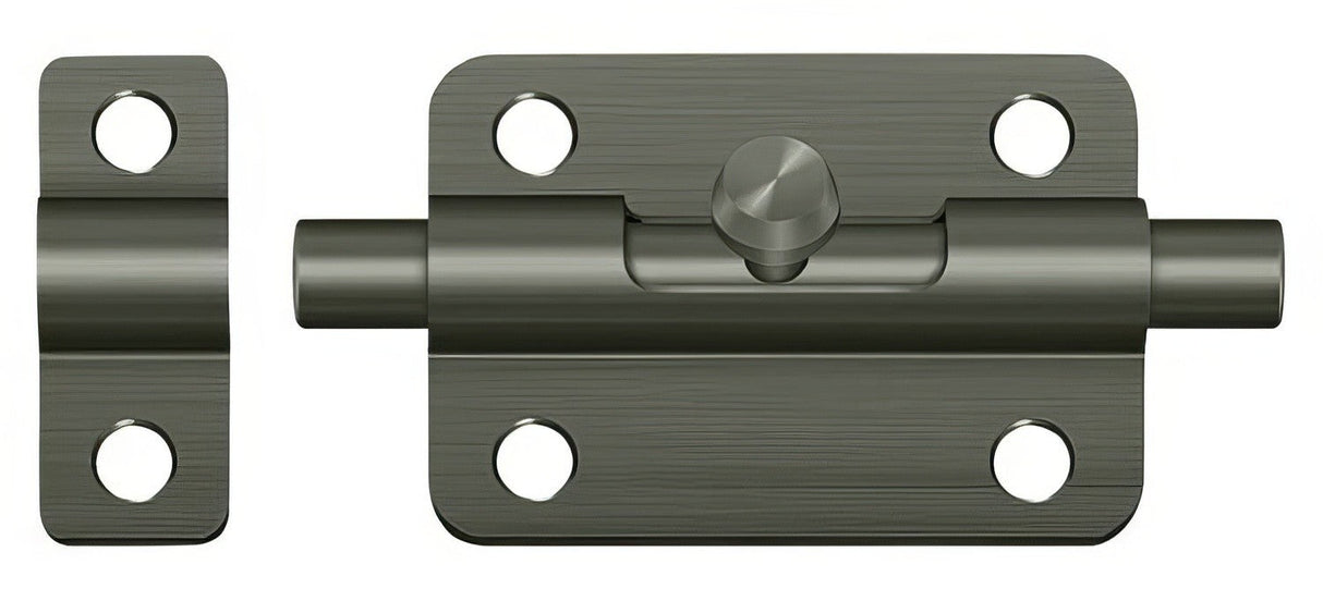 Deltana 3BBU15A barrel bolt in satin stainless, additional view