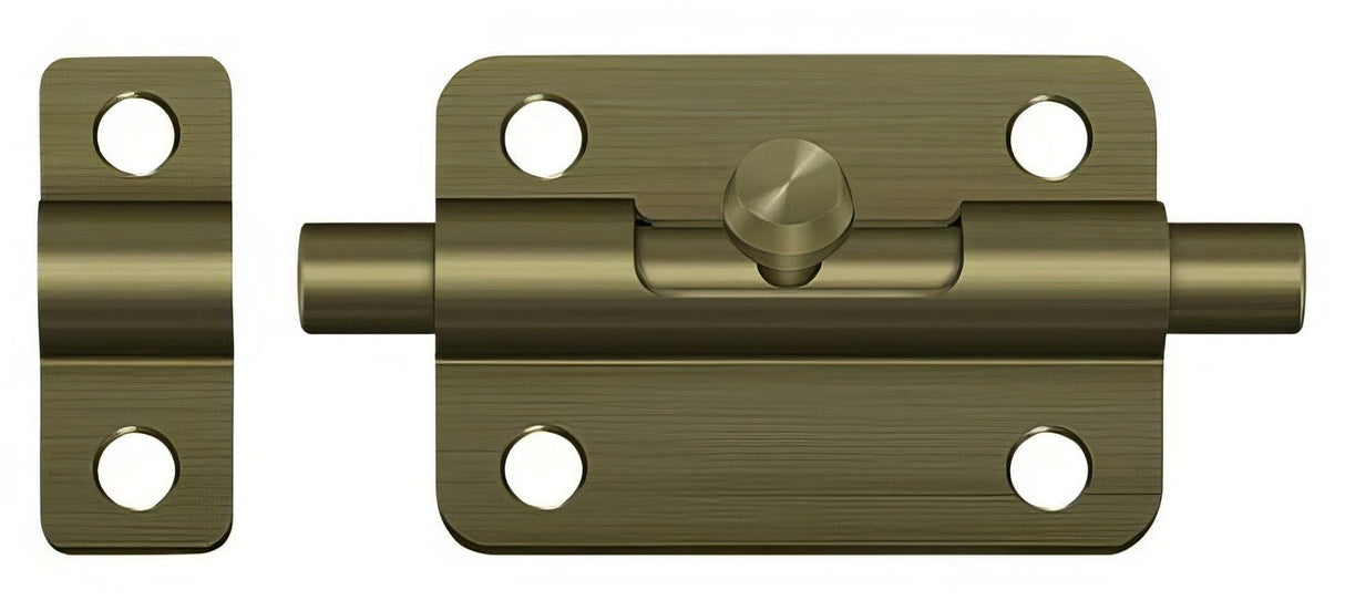 Deltana 3BBU5 barrel bolt in satin stainless, additional view