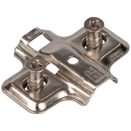 Hardware Resources 400.0118.75 polished nickel non cam adjustable steel plate for cabinet hinge