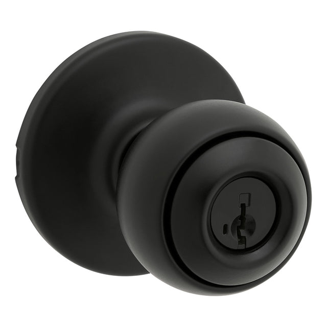 Kwikset 400P-514S Polo Knob Entry Door Lock SmartKey in Antique Brass