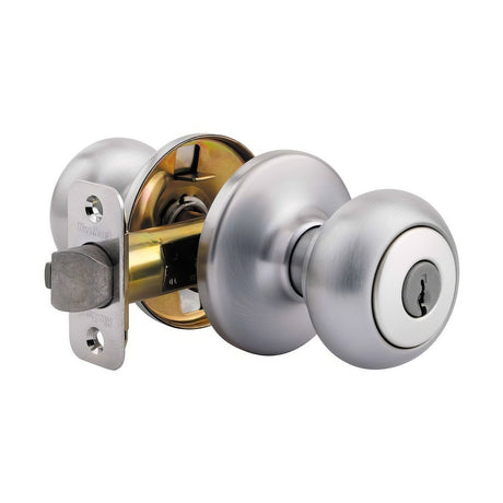 Kwikset 400CV-5 antique brass keyed entry door knob