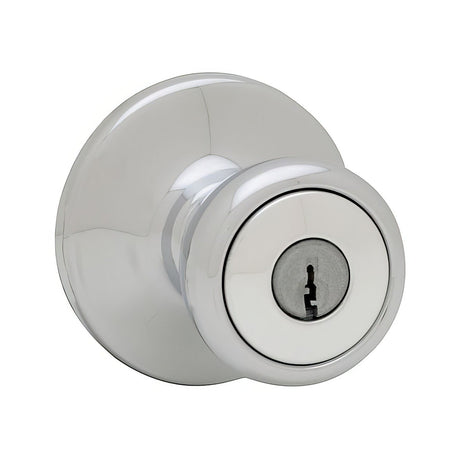 Kwikset 400T-26 polished chrome keyed entry door knob