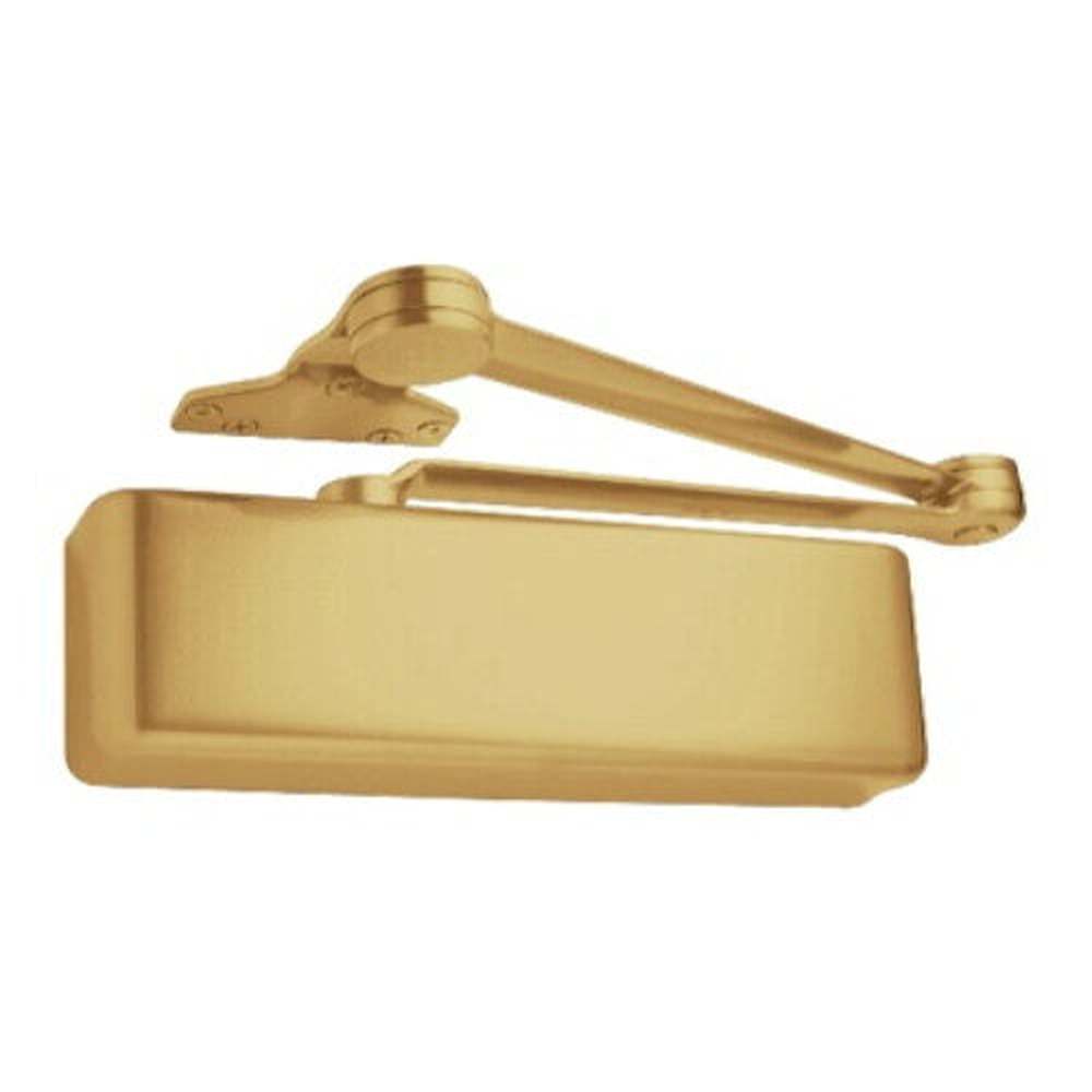 LCN 4040XPRWPA3RH bright brass surface mounted plated door closer